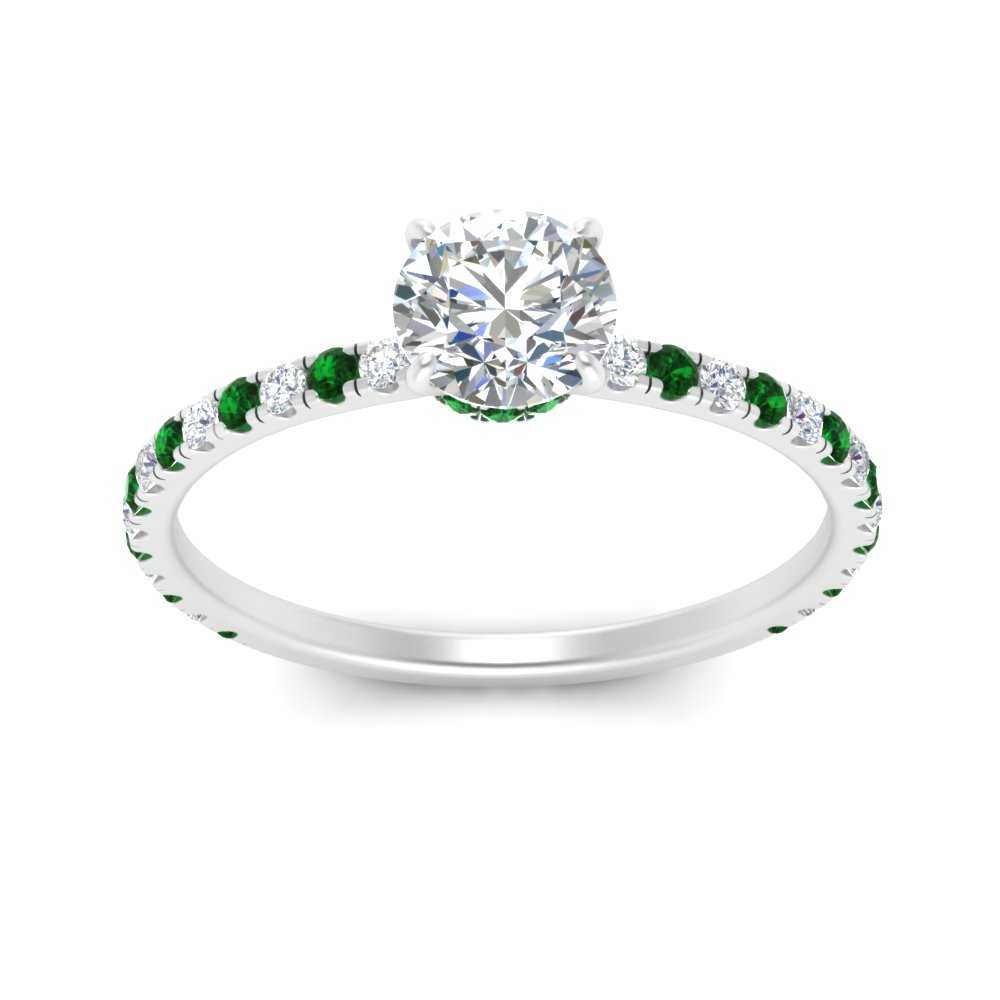 three-fourth-under-halo-round-cut-diamond-engagement-ring-with-emerald-in-FD9168RORGEMGRANGLE3-NL-WG