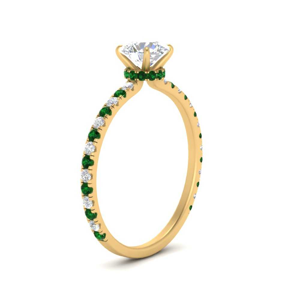 three-fourth-under-halo-round-cut-diamond-engagement-ring-with-emerald-in-FD9168RORGEMGRANGLE3-NL-YG