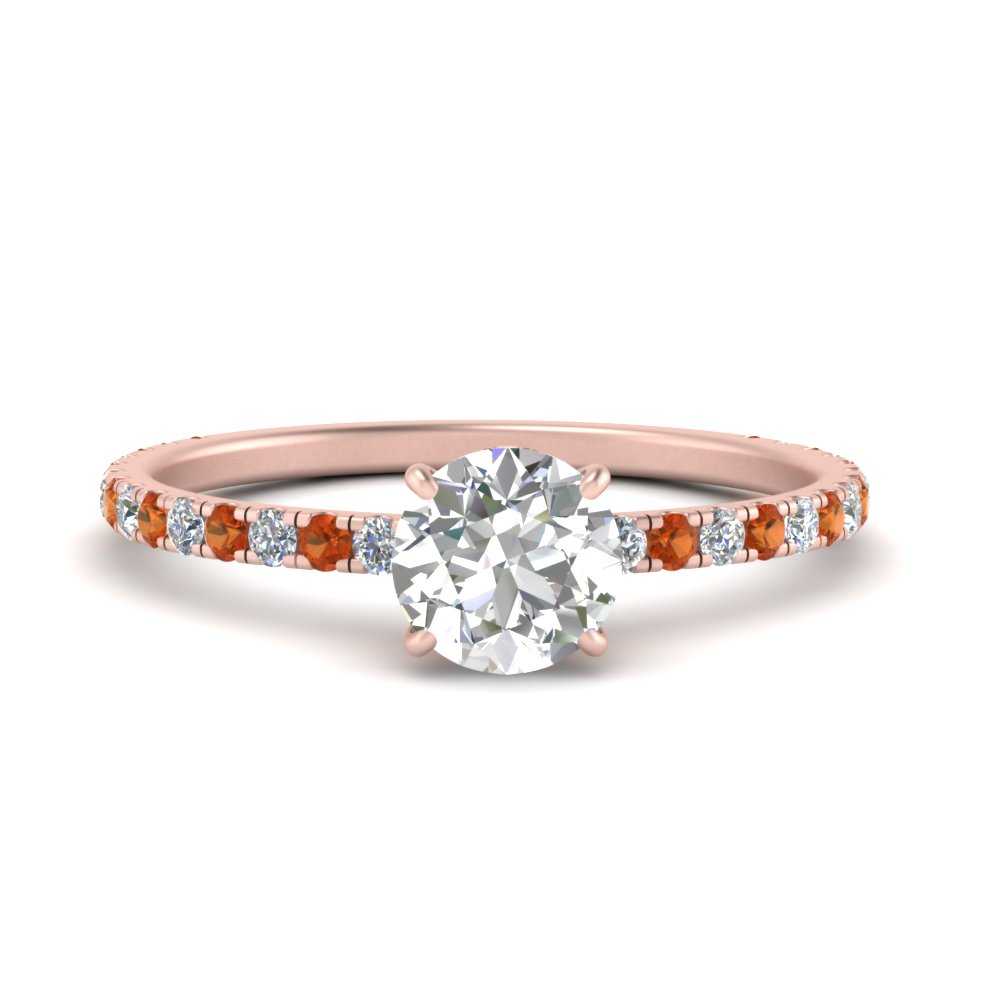 three-fourth-under-halo-round-cut-diamond-engagement-ring-with-orange-sapphire-in-FD9168RORGSAORANGLE3-NL-RG