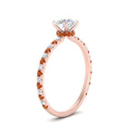 Load image into Gallery viewer, three-fourth-under-halo-round-cut-diamond-engagement-ring-with-orange-sapphire-in-FD9168RORGSAORANGLE3-NL-RG
