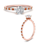 Load image into Gallery viewer, three-fourth-under-halo-round-cut-diamond-engagement-ring-with-orange-sapphire-in-FD9168RORGSAORANGLE3-NL-RG
