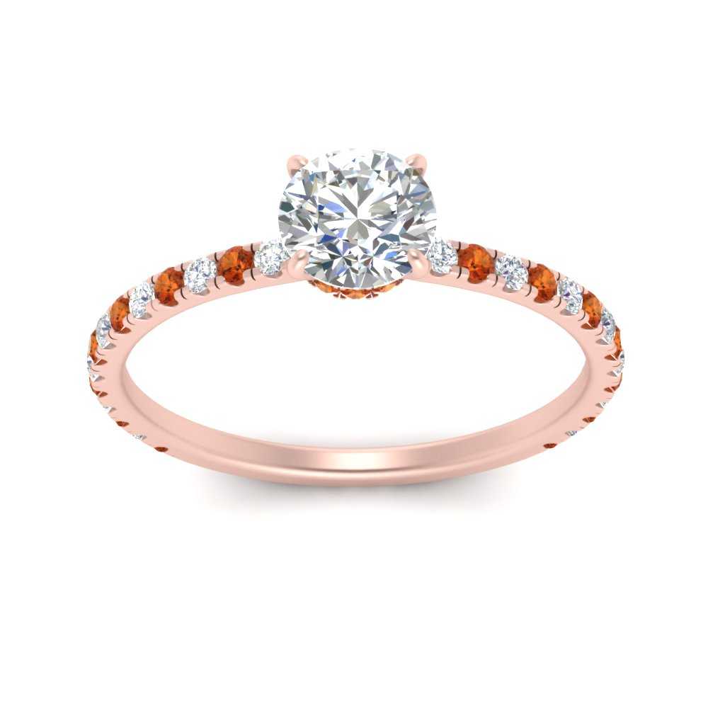 three-fourth-under-halo-round-cut-diamond-engagement-ring-with-orange-sapphire-in-FD9168RORGSAORANGLE3-NL-RG