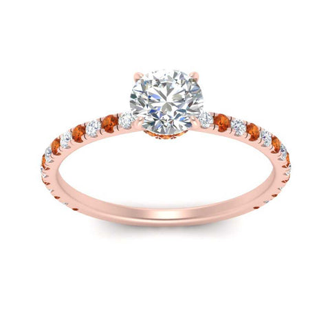 three-fourth-under-halo-round-cut-diamond-engagement-ring-with-orange-sapphire-in-FD9168RORGSAORANGLE3-NL-RG