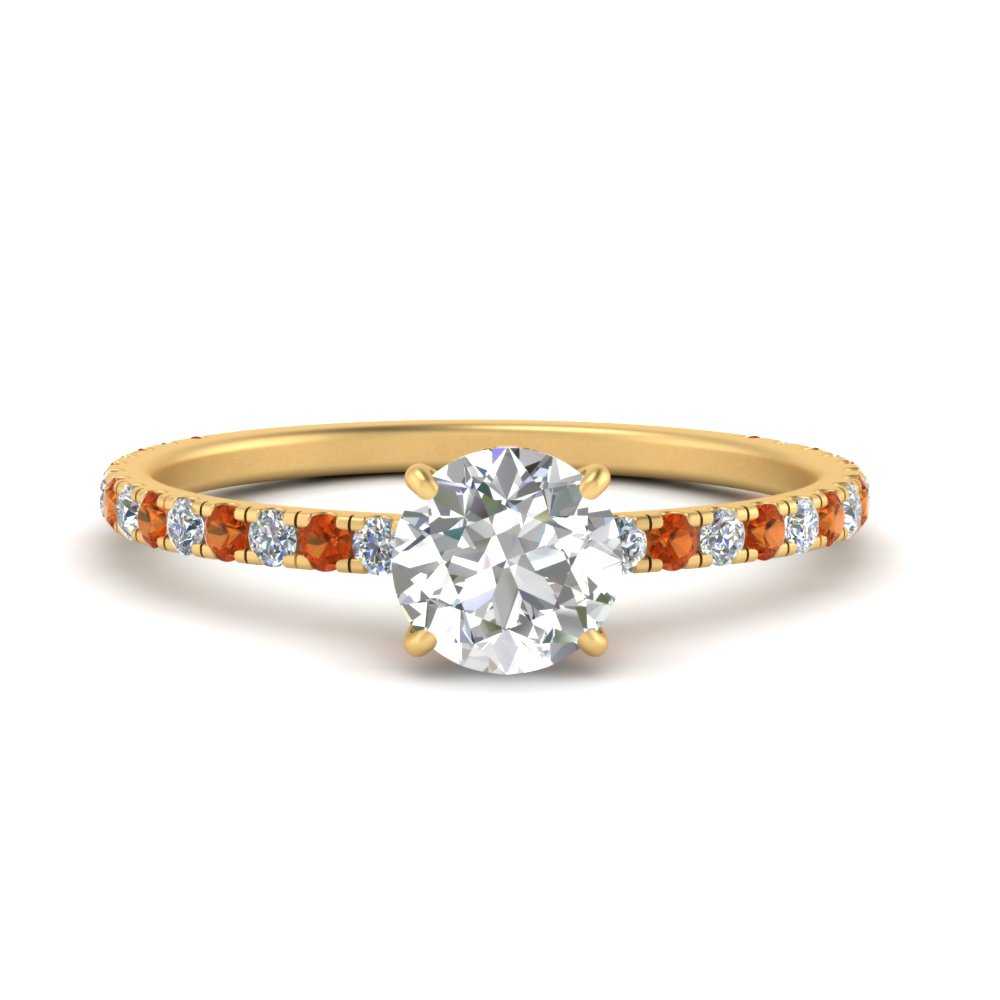 three-fourth-under-halo-round-cut-diamond-engagement-ring-with-orange-sapphire-in-FD9168RORGSAORANGLE3-NL-YG