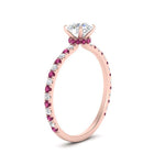 Load image into Gallery viewer, three-fourth-under-halo-round-cut-diamond-engagement-ring-with-pink-sapphire-in-FD9168RORGSADRPIANGLE3-NL-RG
