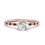 Load image into Gallery viewer, three-fourth-under-halo-round-cut-diamond-engagement-ring-with-ruby-in-FD9168RORGRUDRANGLE3-NL-RG
