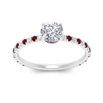 Load image into Gallery viewer, three-fourth-under-halo-round-cut-diamond-engagement-ring-with-ruby-in-FD9168RORGRUDRANGLE3-NL-WG
