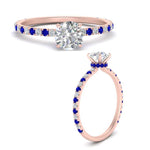 Load image into Gallery viewer, three-fourth-under-halo-round-cut-diamond-engagement-ring-with-sapphire-in-FD9168RORGSABLANGLE3-NL-RG
