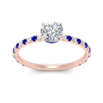 Load image into Gallery viewer, three-fourth-under-halo-round-cut-diamond-engagement-ring-with-sapphire-in-FD9168RORGSABLANGLE3-NL-RG
