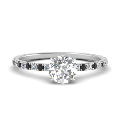 three-fourth-under-halo-round-cut-engagement-ring-with-black-diamond-in-FD9168RORGBLACKANGLE3-NL-WG