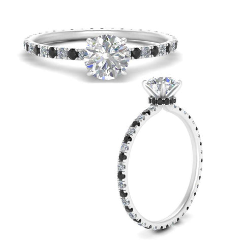 three-fourth-under-halo-round-cut-engagement-ring-with-black-diamond-in-FD9168RORGBLACKANGLE3-NL-WG