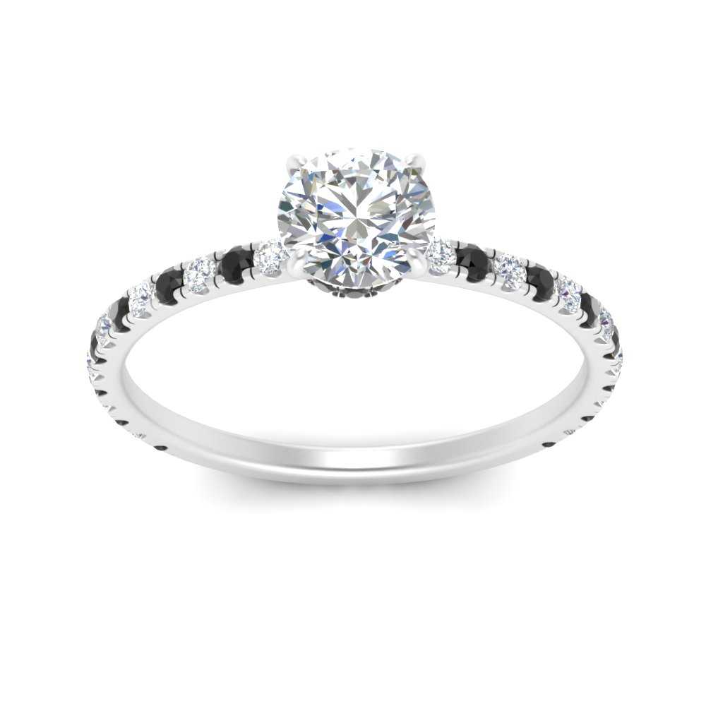 three-fourth-under-halo-round-cut-engagement-ring-with-black-diamond-in-FD9168RORGBLACKANGLE3-NL-WG