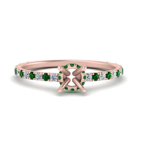 three-fourth-under-halo-semi-mount-diamond-engagement-ring-with-emerald-in-FD9168SMRGEMGRANGLE3-NL-RG
