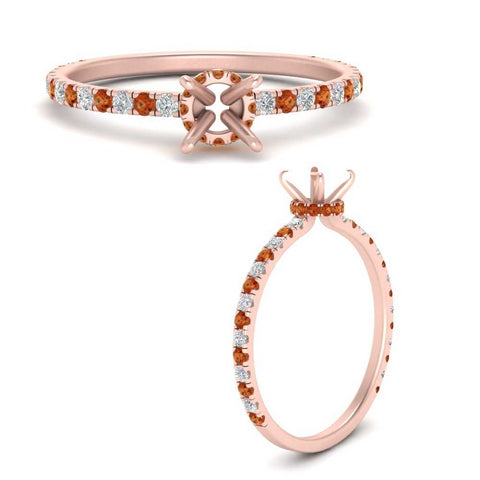 three-fourth-under-halo-semi-mount-diamond-engagement-ring-with-orange-sapphire-in-FD9168SMRGSAORANGLE3-NL-RG