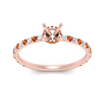 Load image into Gallery viewer, three-fourth-under-halo-semi-mount-diamond-engagement-ring-with-orange-sapphire-in-FD9168SMRGSAORANGLE3-NL-RG
