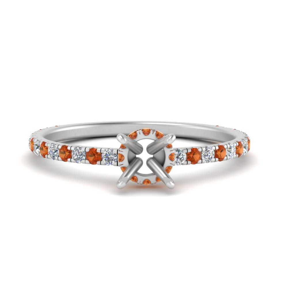 three-fourth-under-halo-semi-mount-diamond-engagement-ring-with-orange-sapphire-in-FD9168SMRGSAORANGLE3-NL-WG