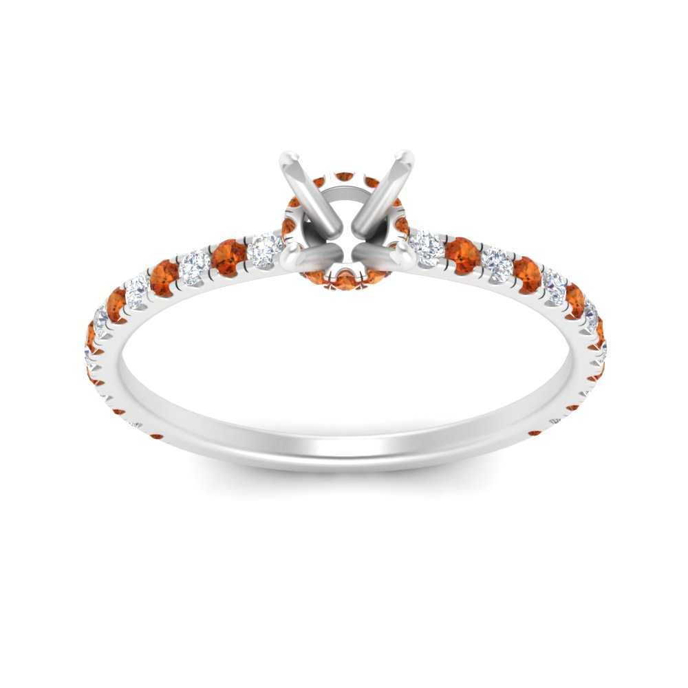 three-fourth-under-halo-semi-mount-diamond-engagement-ring-with-orange-sapphire-in-FD9168SMRGSAORANGLE3-NL-WG