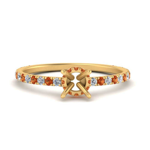 three-fourth-under-halo-semi-mount-diamond-engagement-ring-with-orange-sapphire-in-FD9168SMRGSAORANGLE3-NL-YG