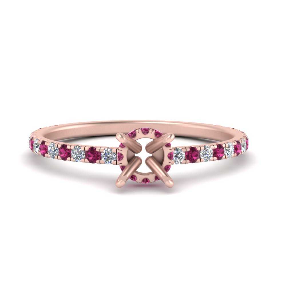 three-fourth-under-halo-semi-mount-diamond-engagement-ring-with-pink-sapphire-in-FD9168SMRGSADRPIANGLE3-NL-RG