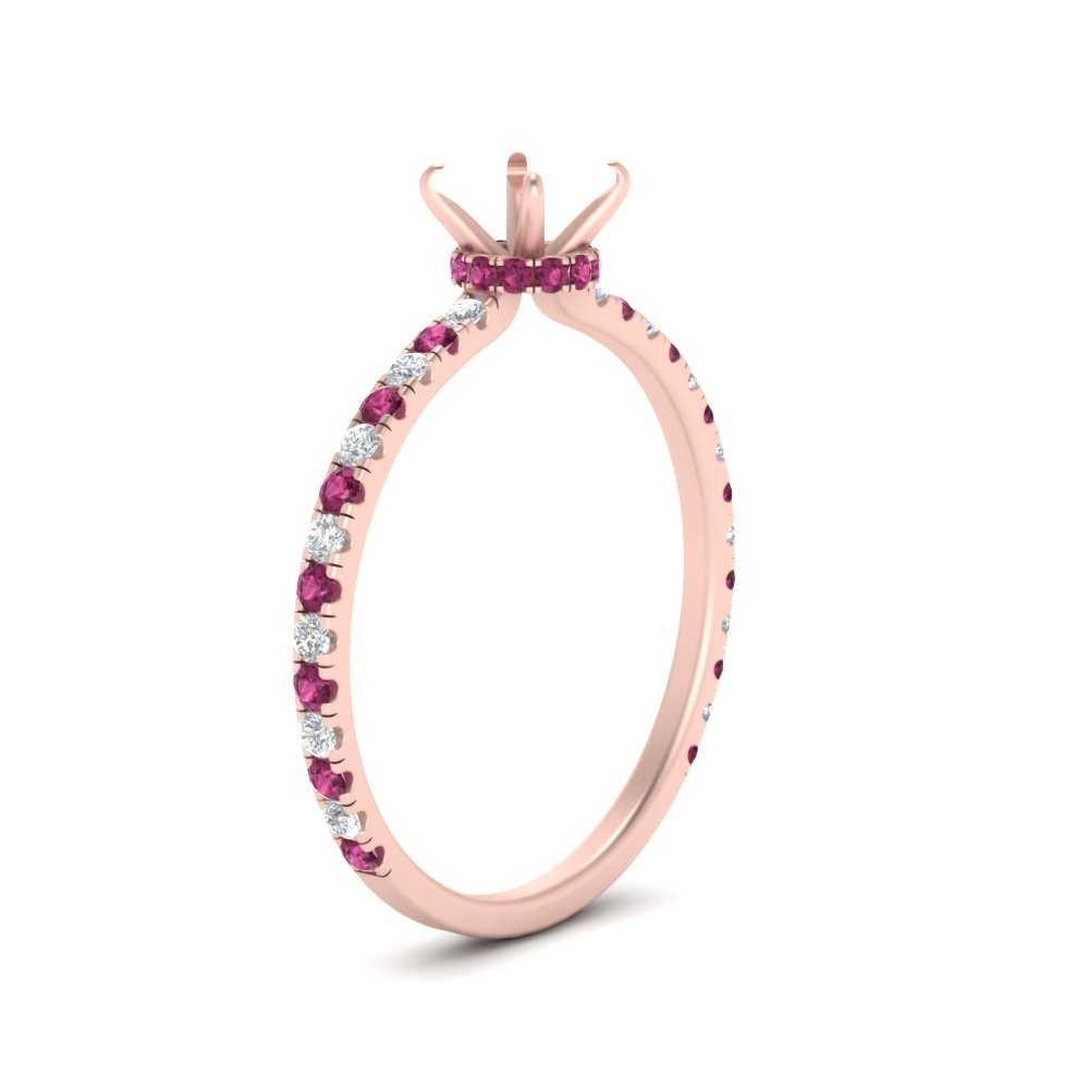 three-fourth-under-halo-semi-mount-diamond-engagement-ring-with-pink-sapphire-in-FD9168SMRGSADRPIANGLE3-NL-RG