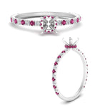 Load image into Gallery viewer, three-fourth-under-halo-semi-mount-diamond-engagement-ring-with-pink-sapphire-in-FD9168SMRGSADRPIANGLE3-NL-WG

