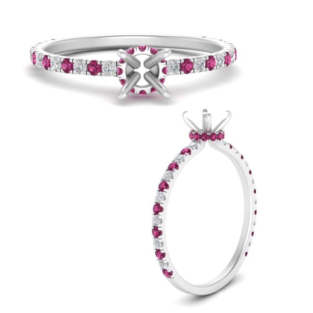 three-fourth-under-halo-semi-mount-diamond-engagement-ring-with-pink-sapphire-in-FD9168SMRGSADRPIANGLE3-NL-WG
