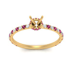 Load image into Gallery viewer, three-fourth-under-halo-semi-mount-diamond-engagement-ring-with-pink-sapphire-in-FD9168SMRGSADRPIANGLE3-NL-YG
