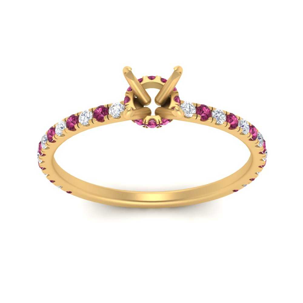 three-fourth-under-halo-semi-mount-diamond-engagement-ring-with-pink-sapphire-in-FD9168SMRGSADRPIANGLE3-NL-YG