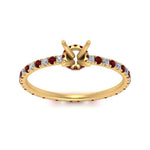 Load image into Gallery viewer, three-fourth-under-halo-semi-mount-diamond-engagement-ring-with-ruby-in-FD9168SMRGRUDRANGLE3-NL-YG
