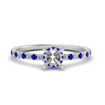 Load image into Gallery viewer, three-fourth-under-halo-semi-mount-diamond-engagement-ring-with-sapphire-in-FD9168SMRGSABLANGLE3-NL-WG
