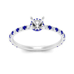 Load image into Gallery viewer, three-fourth-under-halo-semi-mount-diamond-engagement-ring-with-sapphire-in-FD9168SMRGSABLANGLE3-NL-WG
