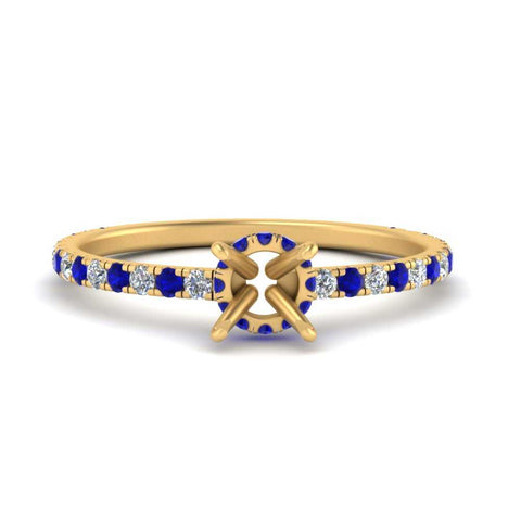 three-fourth-under-halo-semi-mount-diamond-engagement-ring-with-sapphire-in-FD9168SMRGSABLANGLE3-NL-YG