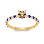 Load image into Gallery viewer, three-fourth-under-halo-semi-mount-diamond-engagement-ring-with-sapphire-in-FD9168SMRGSABLANGLE3-NL-YG
