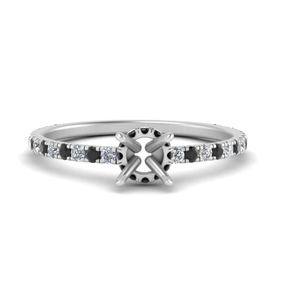 three-fourth-under-halo-semi-mount-engagement-ring-with-black-diamond-in-FD9168SMRGBLACKANGLE3-NL-WG