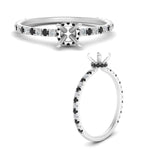 Load image into Gallery viewer, three-fourth-under-halo-semi-mount-engagement-ring-with-black-diamond-in-FD9168SMRGBLACKANGLE3-NL-WG
