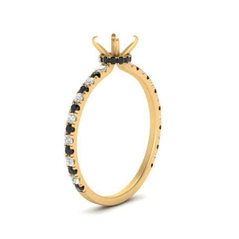 three-fourth-under-halo-semi-mount-engagement-ring-with-black-diamond-in-FD9168SMRGBLACKANGLE3-NL-YG