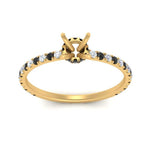 Load image into Gallery viewer, three-fourth-under-halo-semi-mount-engagement-ring-with-black-diamond-in-FD9168SMRGBLACKANGLE3-NL-YG
