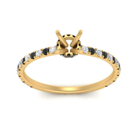 three-fourth-under-halo-semi-mount-engagement-ring-with-black-diamond-in-FD9168SMRGBLACKANGLE3-NL-YG
