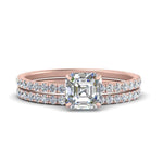 Load image into Gallery viewer, three-quarter-asscher-cut-diamond-gallery-bridal-ring-set-in-FD9168ASANGLE3-NL-RG