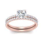 Load image into Gallery viewer, three-quarter-asscher-cut-diamond-gallery-bridal-ring-set-in-FD9168ASANGLE3-NL-RG
