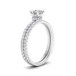 Load image into Gallery viewer, three-quarter-asscher-cut-diamond-gallery-bridal-ring-set-in-FD9168ASANGLE3-NL-WG
