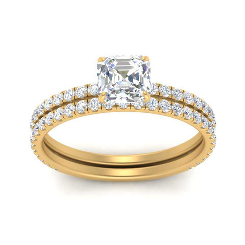 three-quarter-asscher-cut-diamond-gallery-bridal-ring-set-in-FD9168ASANGLE3-NL-YG