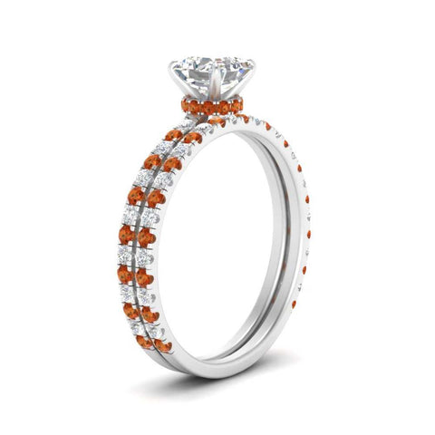 three-quarter-asscher-cut-diamond-gallery-bridal-ring-set-with-orange-sapphire-in-FD9168ASGSAORANGLE3-NL-WG