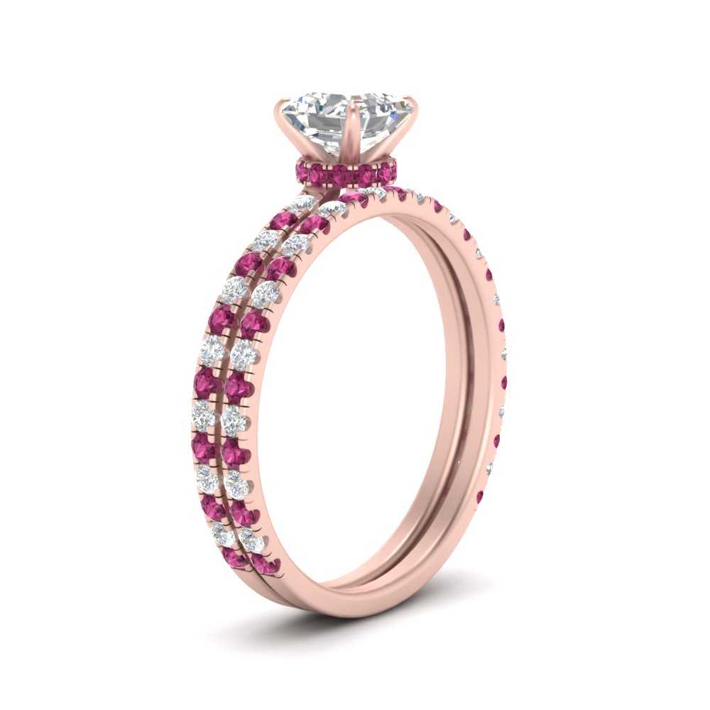 three-quarter-asscher-cut-diamond-gallery-bridal-ring-set-with-pink-sapphire-in-FD9168ASGSADRPIANGLE3-NL-RG