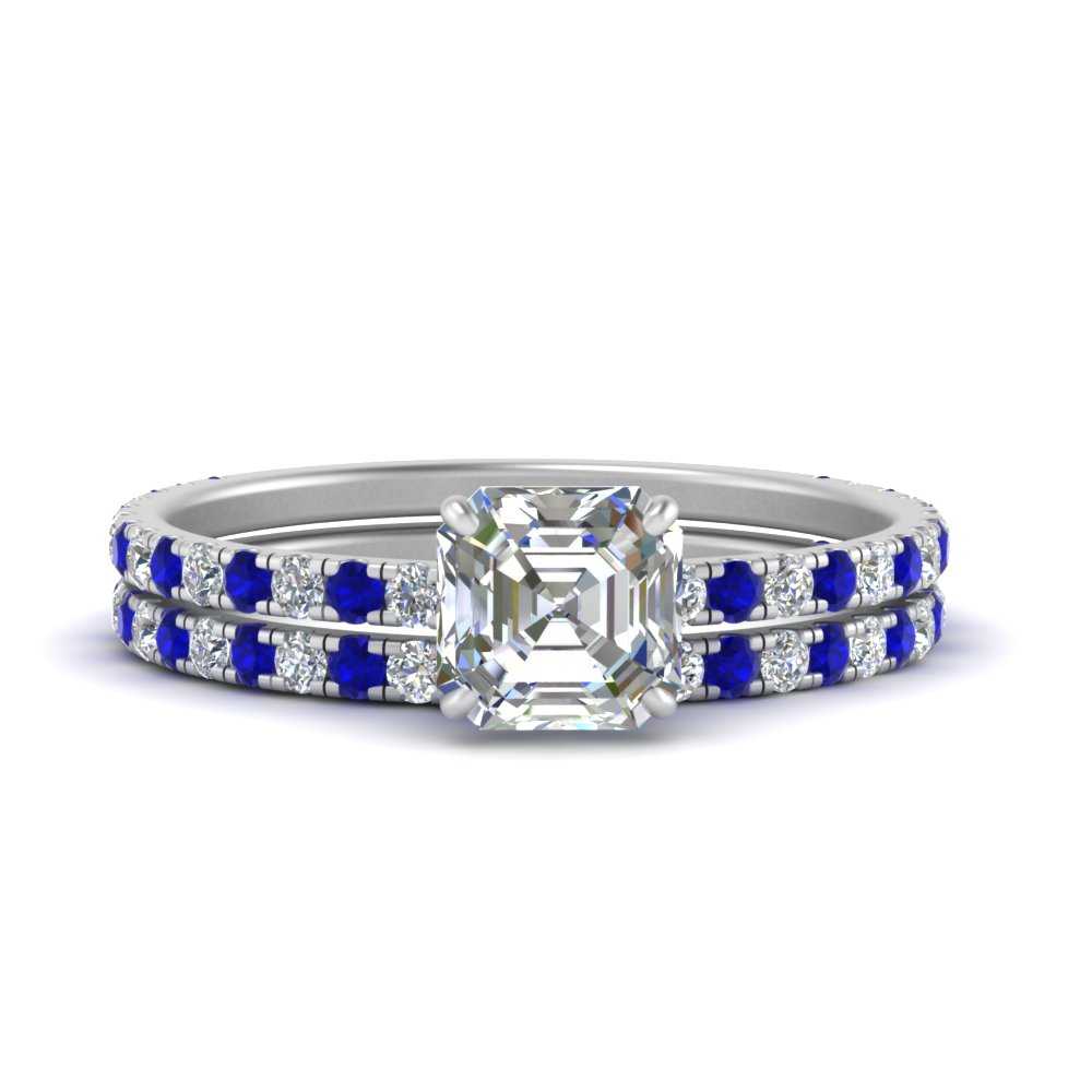 three-quarter-asscher-cut-diamond-gallery-bridal-ring-set-with-sapphire-in-FD9168ASGSABLANGLE3-NL-WG
