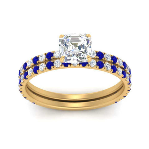 three-quarter-asscher-cut-diamond-gallery-bridal-ring-set-with-sapphire-in-FD9168ASGSABLANGLE3-NL-YG
