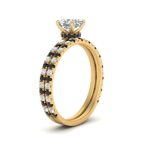 three-quarter-asscher-cut-gallery-bridal-ring-set-with-black-diamond-in-FD9168ASGBLACKANGLE3-NL-YG