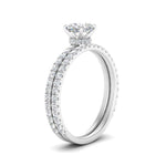 Load image into Gallery viewer, three-quarter-cushion-cut-diamond-gallery-bridal-ring-set-in-FD9168CUANGLE3-NL-WG