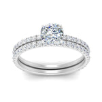 Load image into Gallery viewer, three-quarter-cushion-cut-diamond-gallery-bridal-ring-set-in-FD9168CUANGLE3-NL-WG
