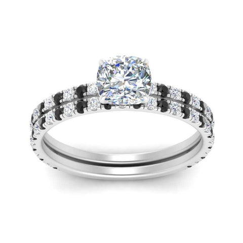 three-quarter-cushion-cut-gallery-bridal-ring-set-with-black-diamond-in-FD9168CUGBLACKANGLE3-NL-WG
